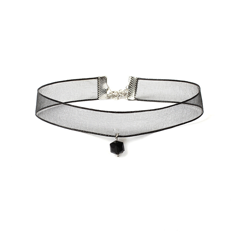 6g Weight Necklace Classification Wedding, Travel Occasion Lock Pattern Women'S Gender Fashion Style Pink, Black Color Lace Collar Women's Choker Collar Necklace Combination Set Hot-selling 1