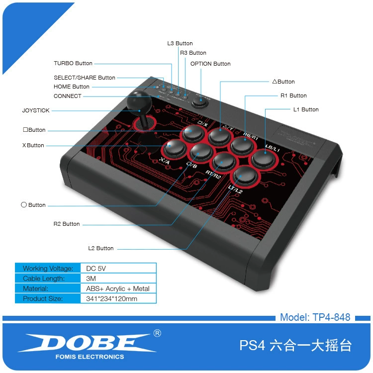 P4/P3/XBOXONE (s)/Xbox360/PC/Android 6-in-1 joystick handle TP4-848