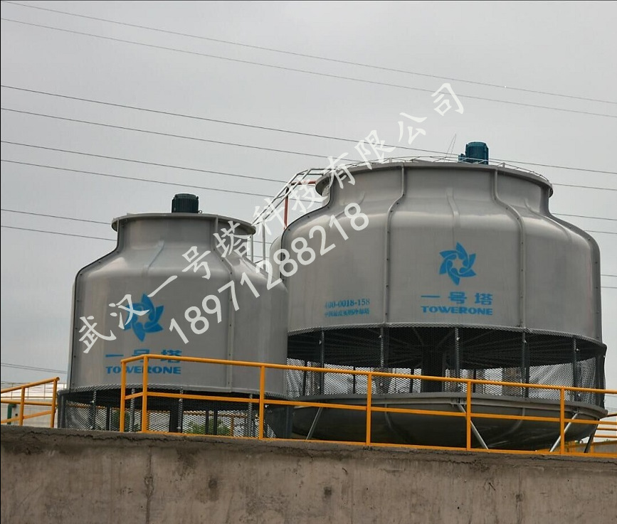 湖北武汉实力厂家圆形玻璃钢逆流式冷却塔工业高温冷却塔