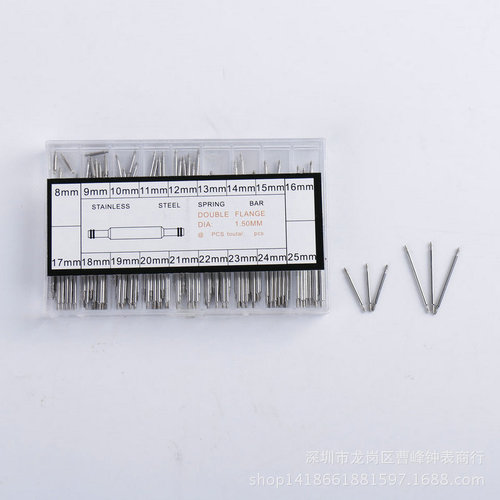 Wholesale factory supply watch parts spring earring needle half steel stainless steel box packed earring rod tools dropshipping one piece