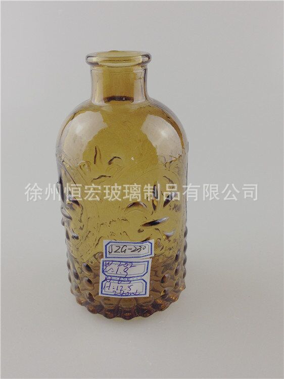 厂家批发可定制 供应太阳花香薰玻璃瓶花瓶竖条100-300ml