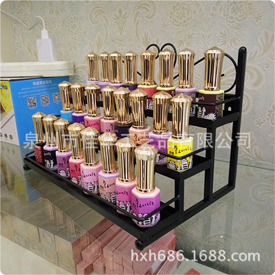 Cosmetics Jewelry Exhibition goods shelves Iron art Nail polish Storage rack three layers Perfume Shelf Lipstick holder Bold