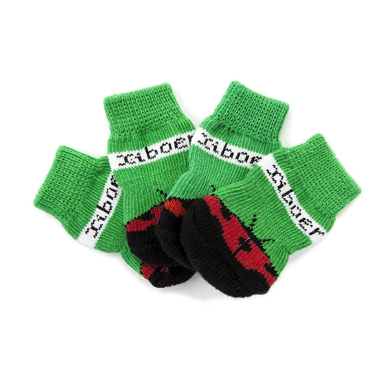 Носки для собак, носки для домашних животных, Нескользящие хлопковые носки, крышка для ног собаки, плюшевая собака, пудель, Обувь для собак, носки PS037