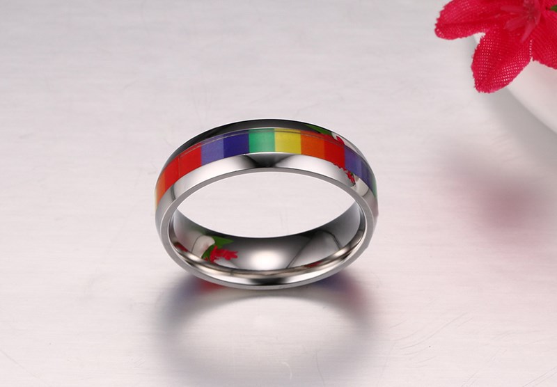 Fashion Geometric Rainbow Stainless Steel Rings Stainless Steel Bracelets