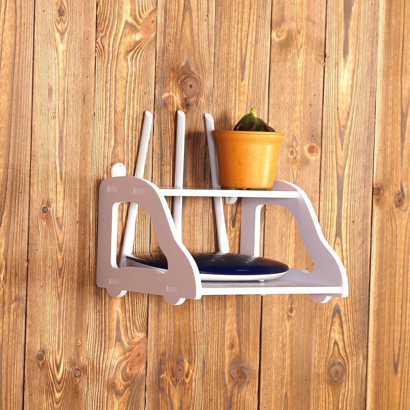 厂家批发客厅电视机顶盒收纳架田园风无需打路由器壁挂式架热卖|ms