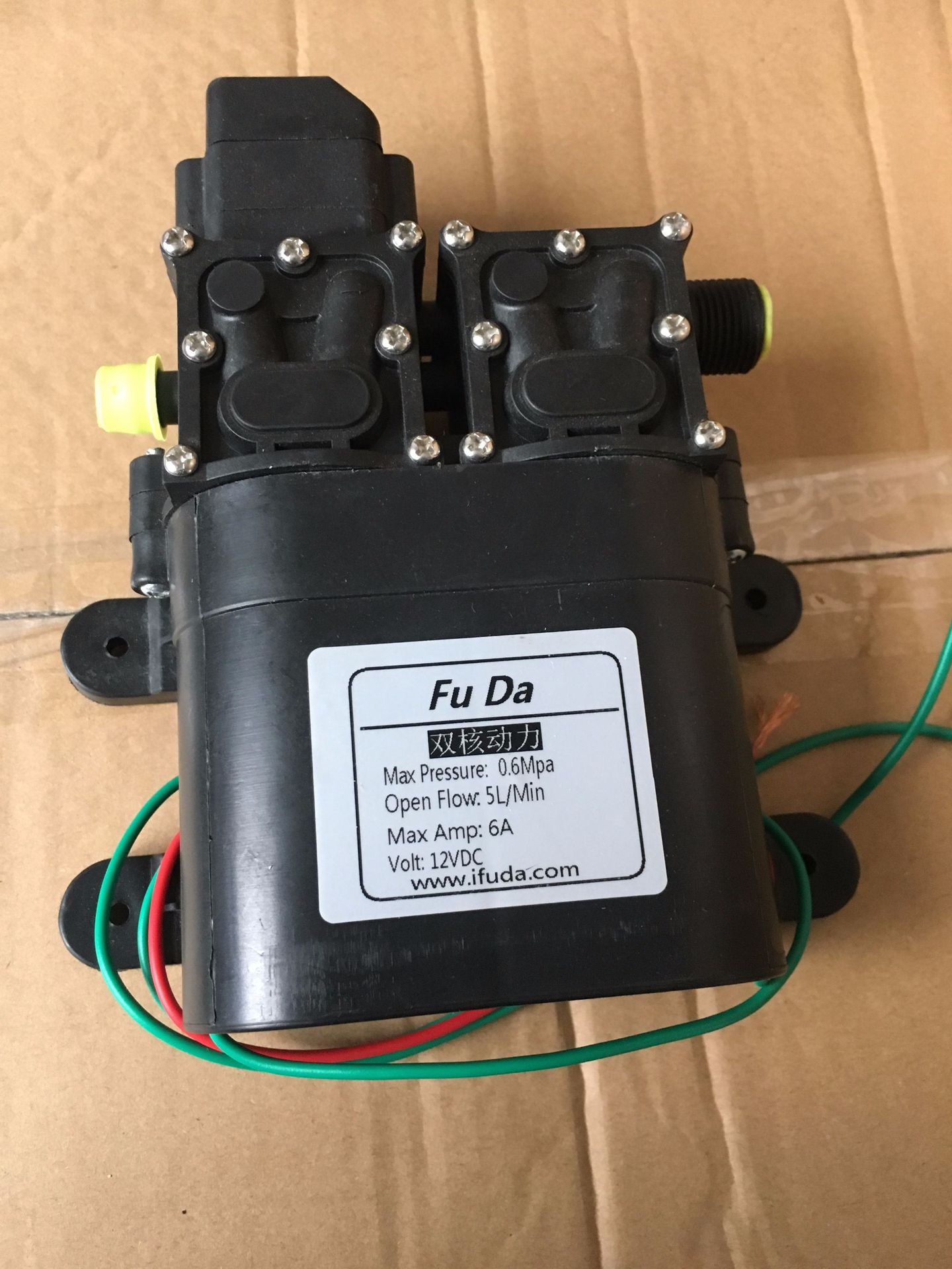 fuda福达电动喷雾器隔膜水泵电机双泵回流智能型配件高压充电回流