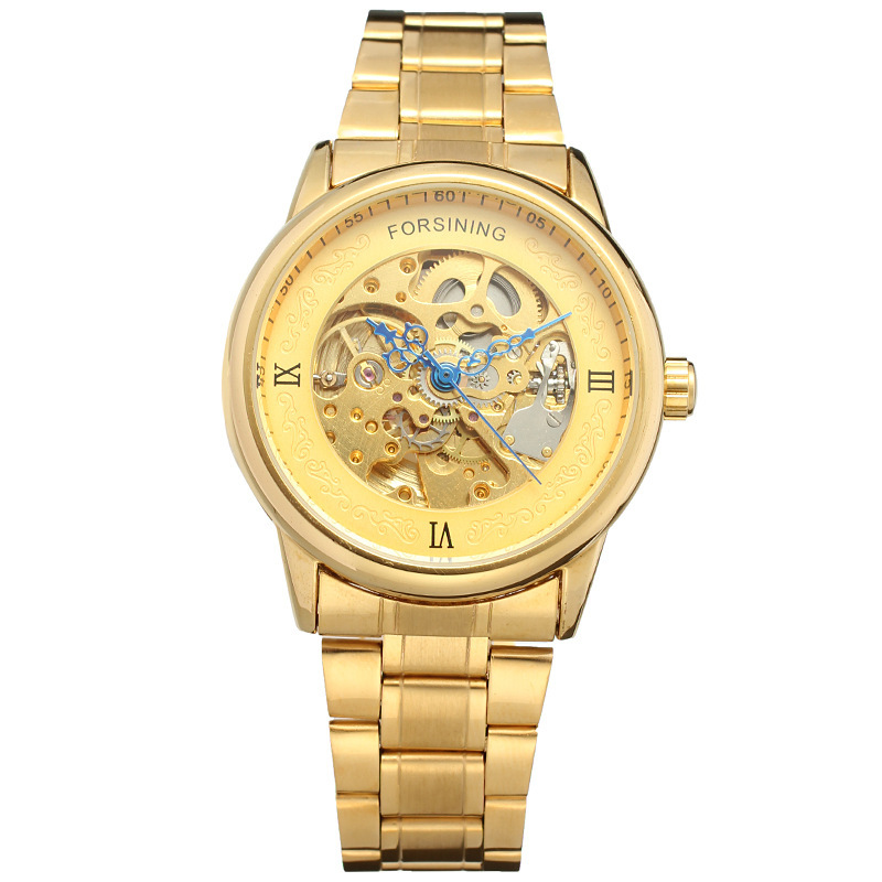 FORSINING Fucini 694 Women's Fashion Gold Color Casual Automatic Mechanical Watch