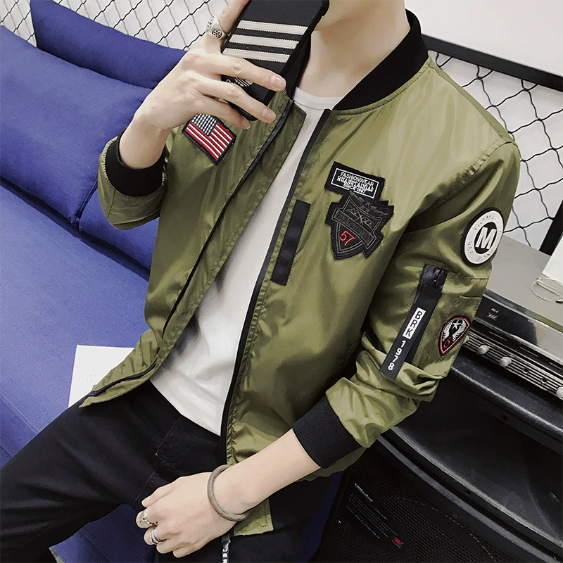 Новая модная мужская Спортивная повседневная бейсбольная форма, Мужская мотоциклетная Летающая куртка в Корейском стиле, Весенняя и Осенняя мужская одежда для внешней торговли