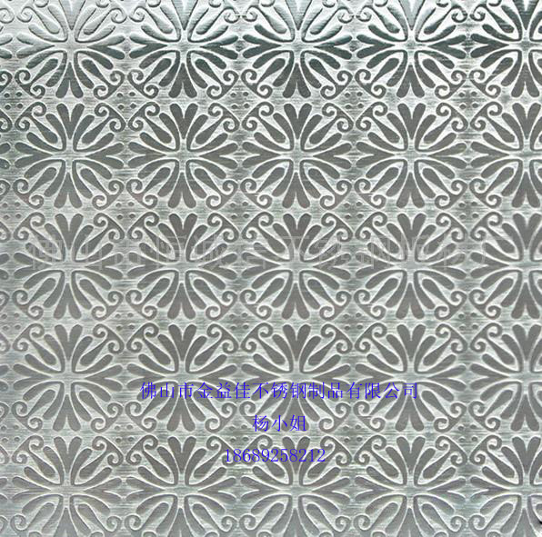 高档不锈钢压花板防滑板 金属压花台面板 可来图专业定制
