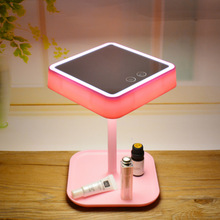 USB充电LED创意智能化妆镜台灯触摸旋转梳妆台式床头小夜灯批发