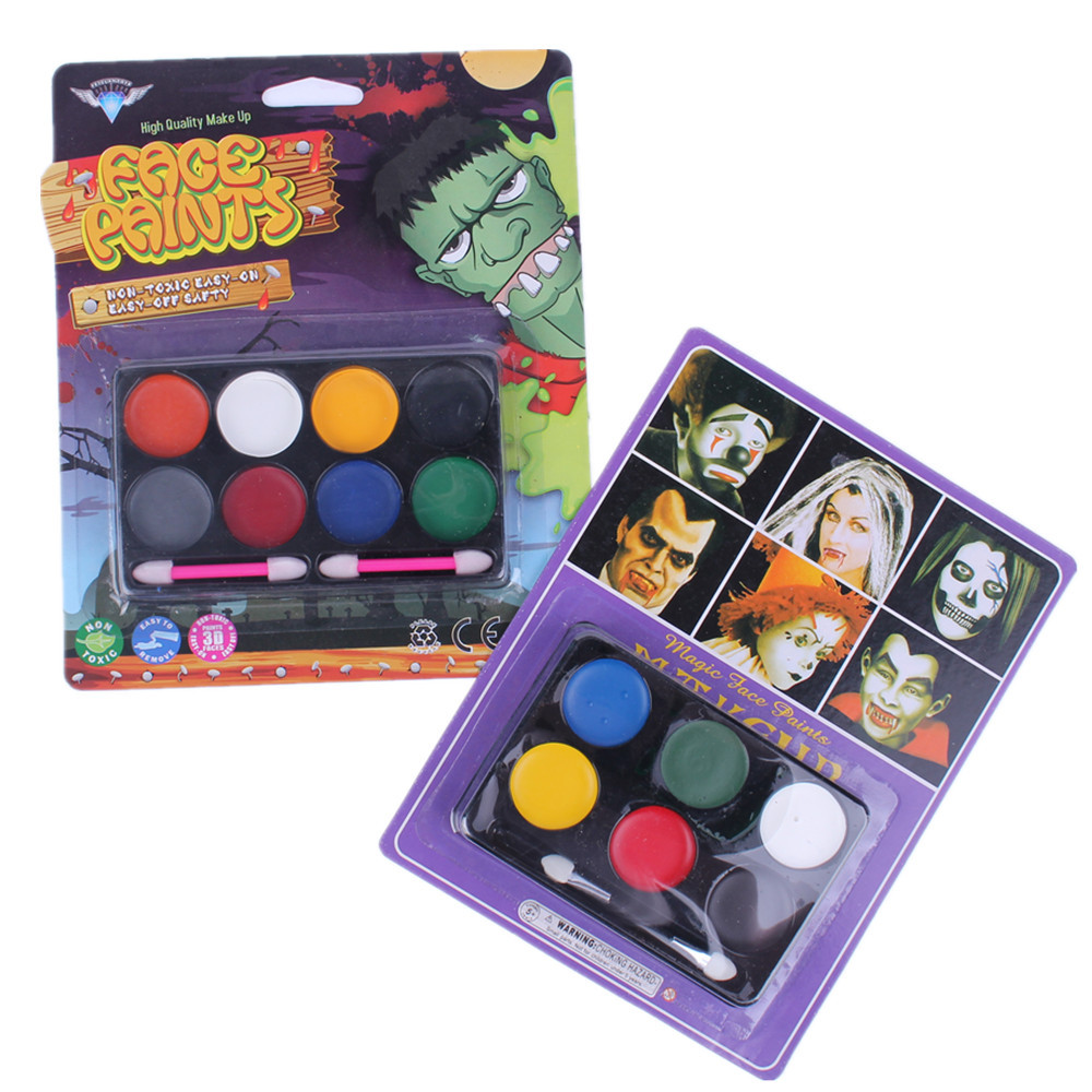 36G Halloween Masquerade vestir accesorios seis colores aceite color Cara color payaso aceite color