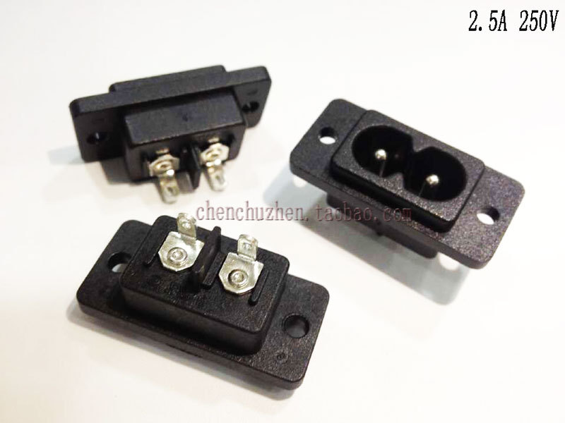 AC电源插座 八字座 8字座梅花插座座品字插座八字插座AC-004C