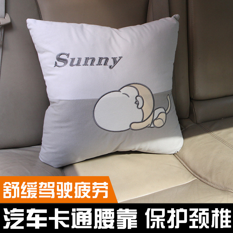 automobile Pillow Waist protection vehicle chair Waist single The car Pillows winter Plush Lumbar pad Jushi wholesale