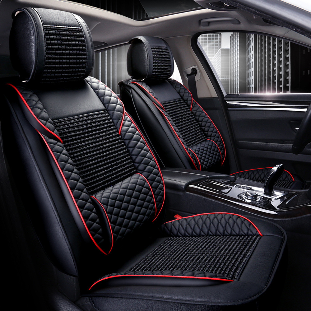 冰絲皮革汽車坐墊 夏季座套 四季通用座墊套子座套內(nèi)飾用品YS-1