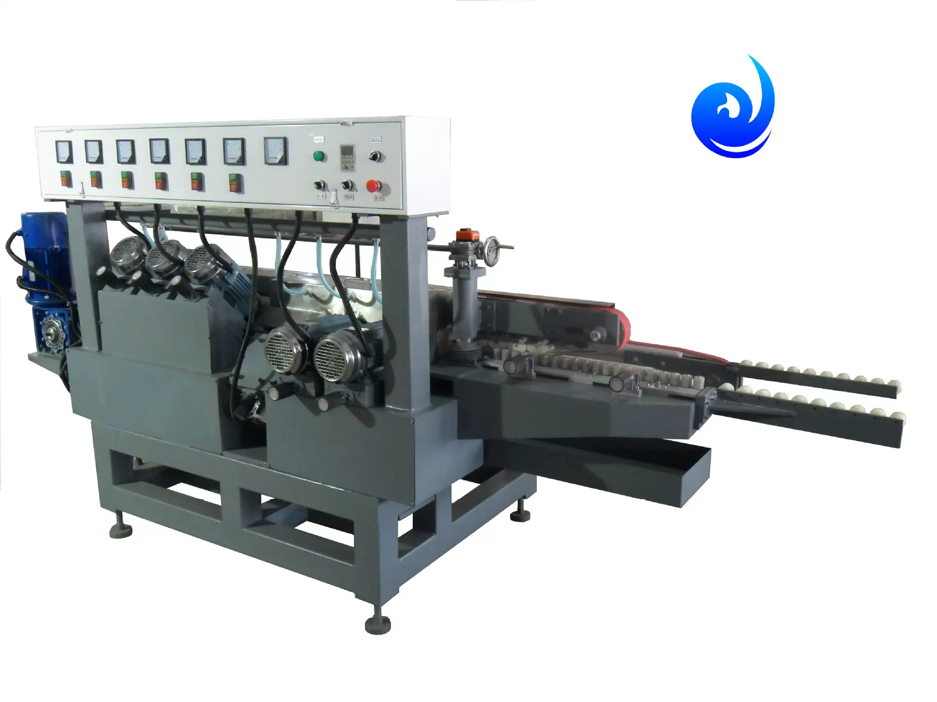 卧式直线玻璃磨边机 橱柜直边和棱角、大斜边精磨 