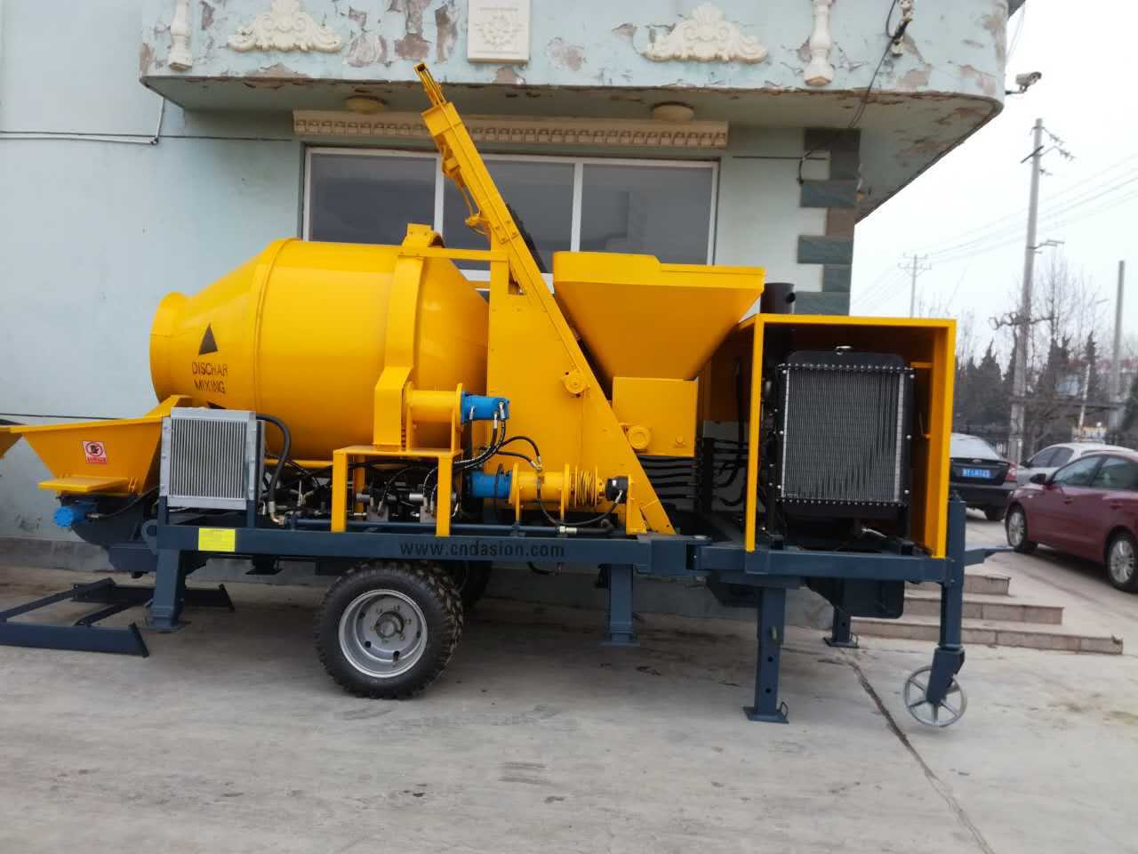 30柴油搅拌一体机，30搅拌泵送一体机，小型搅拌输送泵mixer pump