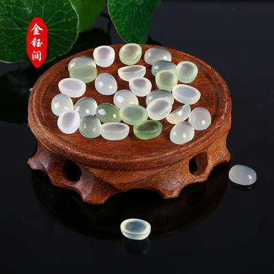 Jin Yu Run Natural jade Ring Egg noodles Ellipse Ring Loose Ring Necklace Pendant DIY gift