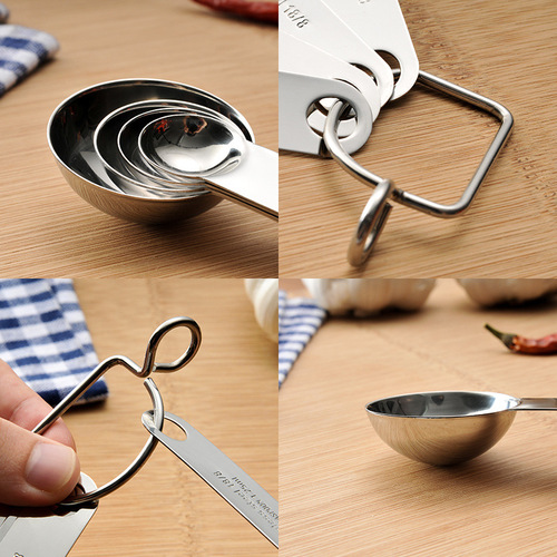 Korean 304 stainless steel measuring spoon graduated spoon kitchen baking DIY spoon milk powder spoon manufacturer wholesale seasoning spoon