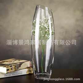 人工吹制水滴形透明玻璃花瓶玻璃工艺品花盆水培宴会花瓶装饰瓶