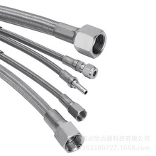 鐵氟龍高壓油管 外編不銹鋼絲導熱油管 1/4SUS金屬編織軟管