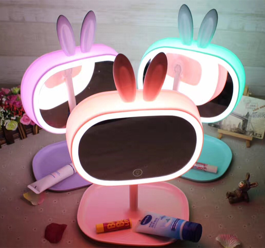 Творческий USB зарядка макияжа зеркало фонарь Новый светодиодный макияж зеркальные огни емкость творческий подарок
