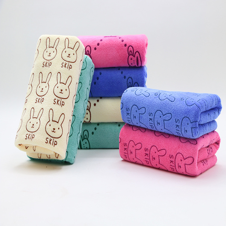 35*75cm超细纤维毛巾印花卡通吸水柔软厂家直销批发干发巾定制|ms