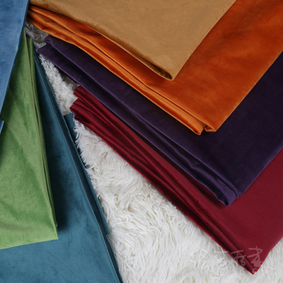 廠家批發純色天鵝絨沙發布面料絨布窗簾布料短毛絨坐墊軟包現貨