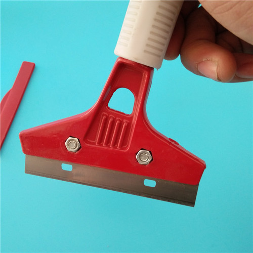 Red aluminum alloy head cleaning knife glass de-glue de-adhesive tile floor grout wall scraper