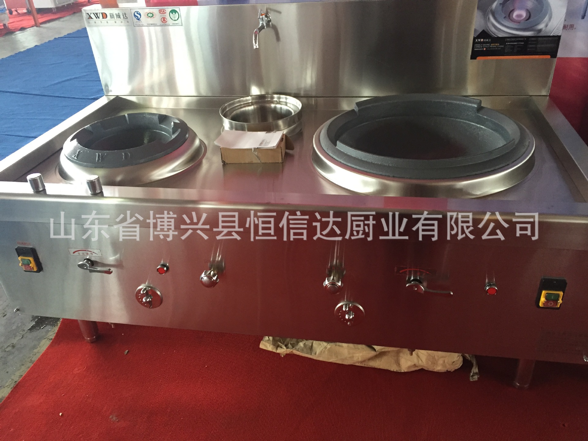 一炒一温一大锅炉灶一炒一大锅炉灶食堂大锅灶生铁炉膛大锅灶