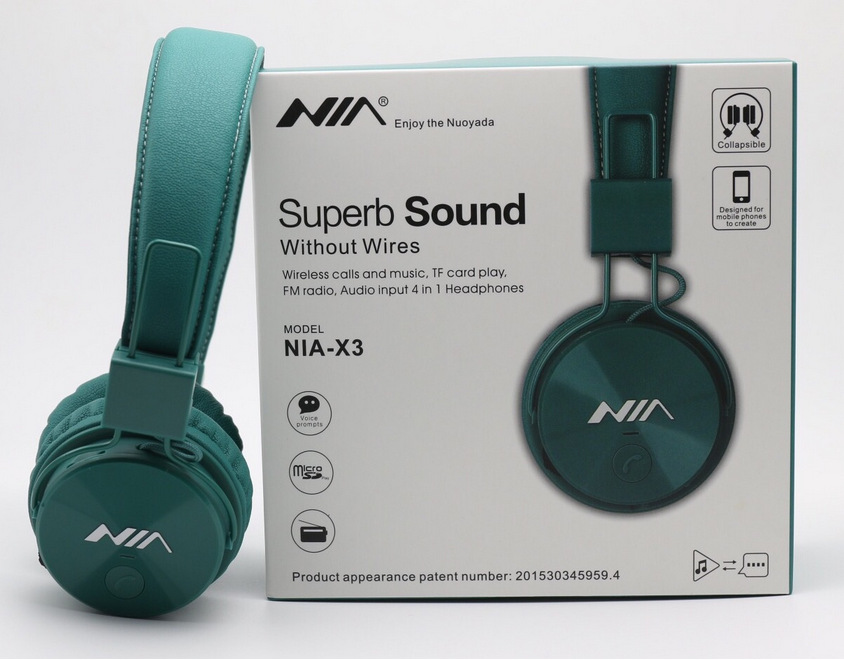 NIA-X3 auriculares estéreo Bluetooth TF tarjeta auriculares de radio APP controlado altavoz HD
