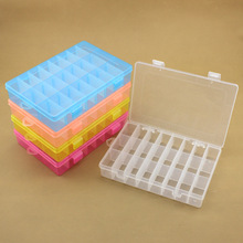 Trong suốt nhỏ 24 lưới đồ trang sức hộp nhựa có thể tháo rời phân loại linh kiện điện tử hộp công cụ đồ chơi phụ kiện hộp lưu trữ Hộp lưu trữ