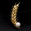 Fashionable golden brooch, demi-season accessory lapel pin, city style, simple and elegant design