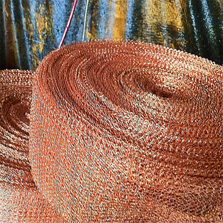 纯铜汽液过滤网 黄铜丝针织网 紫铜气液过滤网 现货供应高效