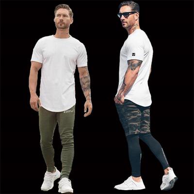 AE2021 Spring new pattern muscle Brat Brother men's wear motion leisure time Solid Muscle sportsman Shirts