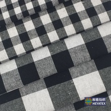 经典21支色织布朝阳格子布 黑白格衬衫服装鞋帽工艺品面料 H4481