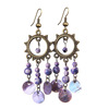 Ethnic retro earrings solar-powered, accessory, ethnic style, wholesale