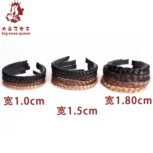 Wig cap with teeth braided ribbon, fashionable braided headband, hair accessory for braiding, hair accessory with ribbon