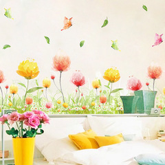 新款牆貼批發夢幻蝴蝶花XL7179 溫馨客廳臥室