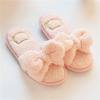 Summer slippers, cute footwear indoor with bow