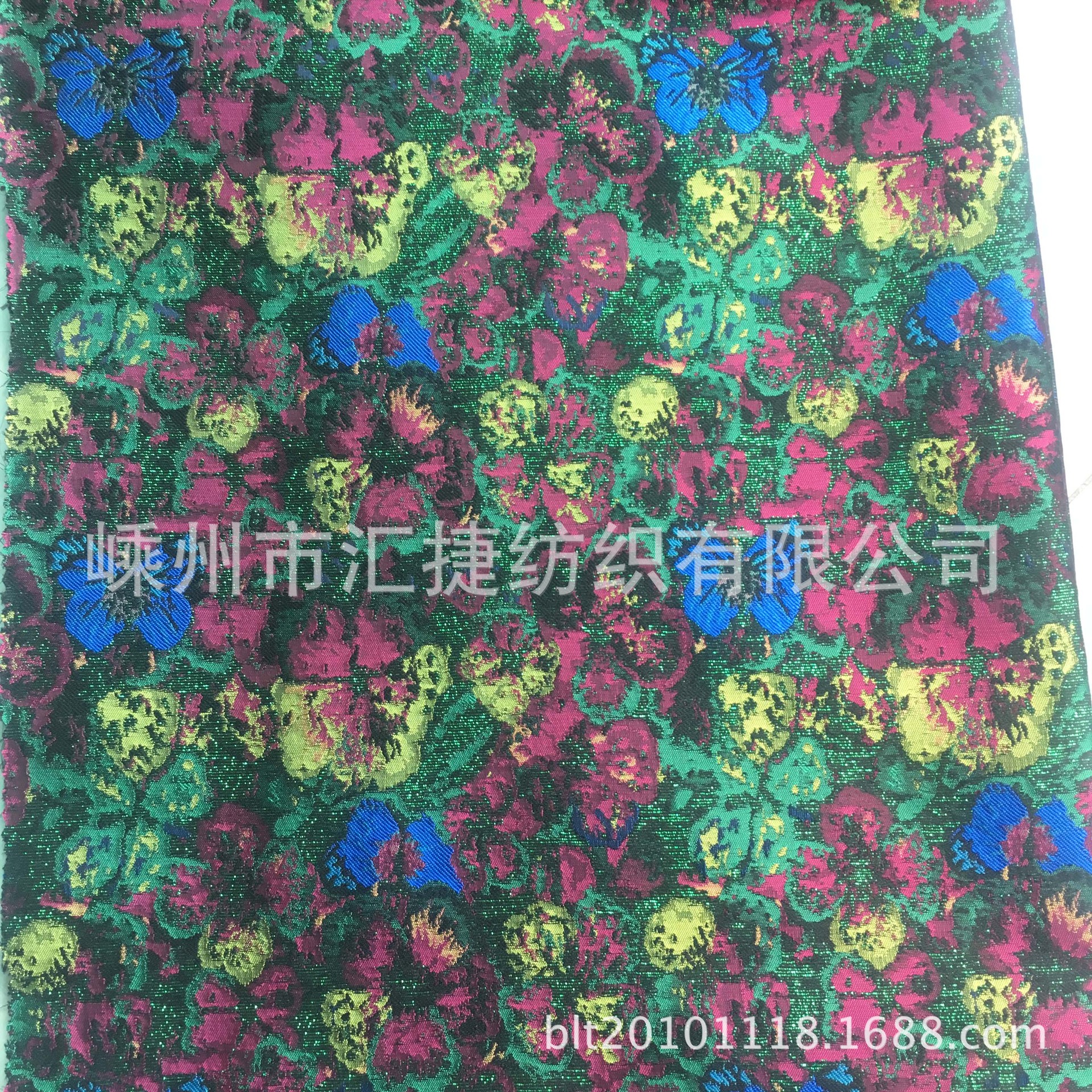 厂家供应金银丝提花面料高精密色织提花布涤棉交织梭织面料