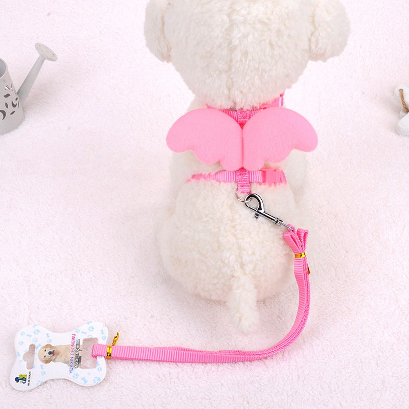 New Cat Rope Angel Wings Traction Rope Pet Teddy Puppy Cat With I-shaped Traction Rope Chest Strap
