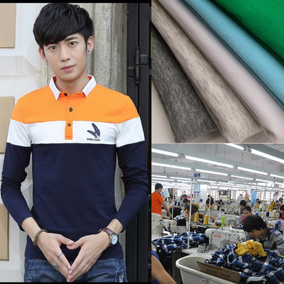 factory Humen Marston knitting Garment factory men's wear Long sleeve pure cotton machining customized