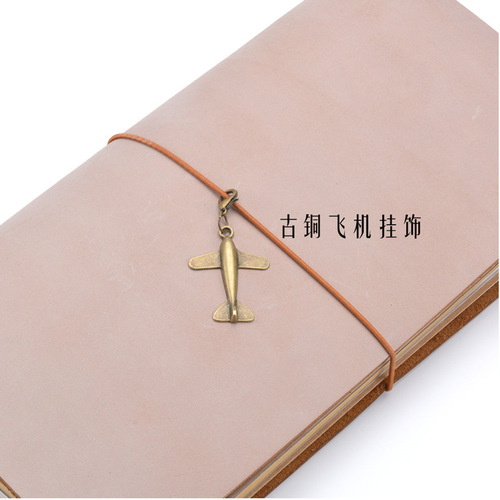 Retro traveler notebook pendant elastic band pendant alloy silver plated can be DIY