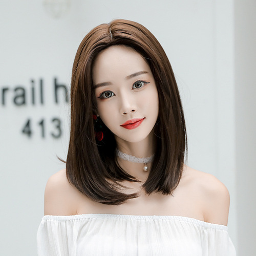 Straight Hair Wigs Custom made wig long straight hair lifelike headgear wig female long straight hair