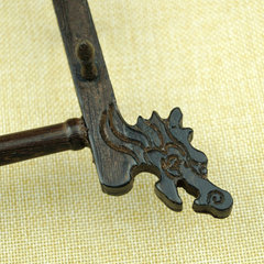 展示架雞翅木筆掛雙龍頭筆架仿古實木6針12掛毛筆架子 文具店筆架