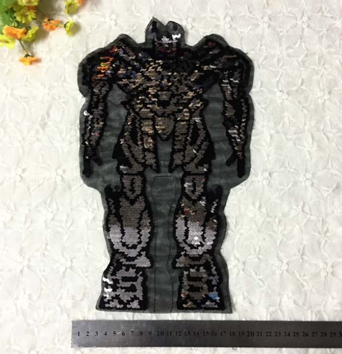 Robot And Horse Turning Rectangular Sequin Cloth Patch Clothes Patch Patch Clothing Accessories Sequin Cloth Patch display picture 10