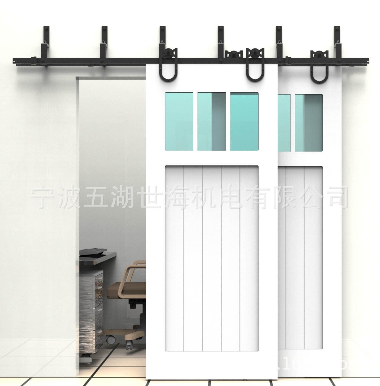 推拉门轨道_美式谷仓移门轨道室内门双排门轨道滑轮实木门导轨厂价直销 - 阿里巴巴
