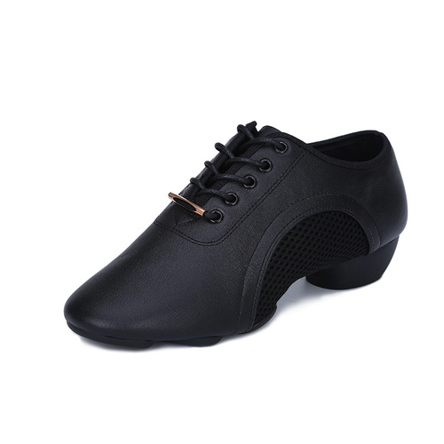 New Dance Shoes Soft Sole Teacher Shoes for Women Navy Dance Shoes Leather Square Dance Shoes Beef Dance Shoes