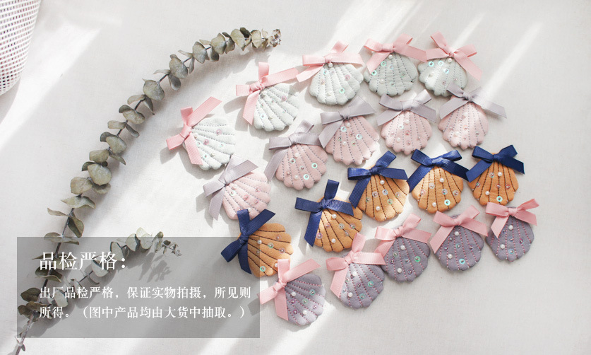 Korea Children’s Cotton Linen Beads Scallops Cute Hair Clip display picture 1