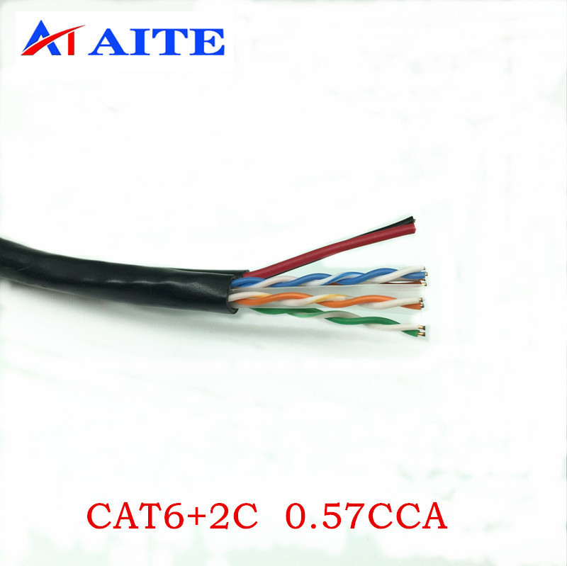 Cat6 UTP + 2DC six types of NETWORK power supply combination monitoring line IP video CCTV cable LAN NETWORK